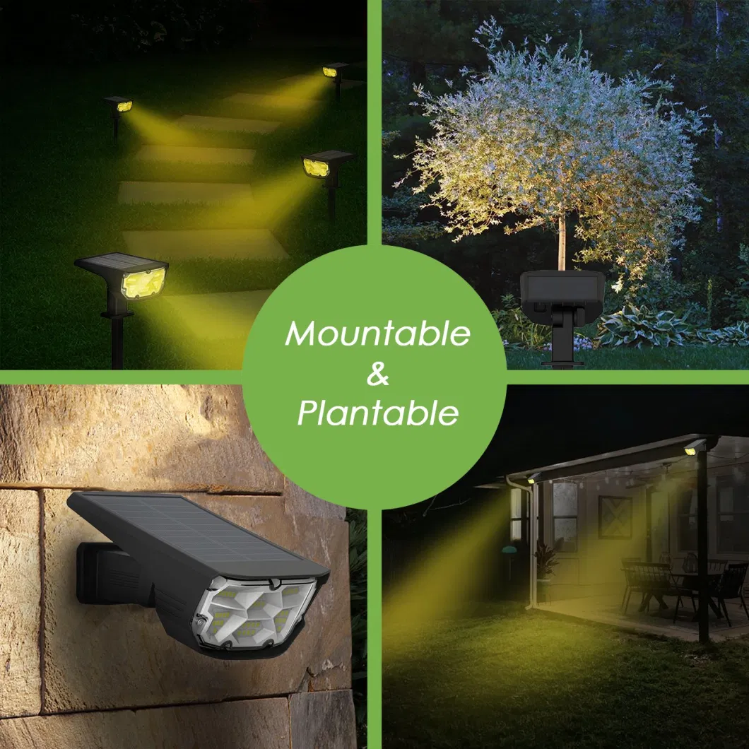 2 Pack Warm Security Sensor IP67 Solar Garden Lights